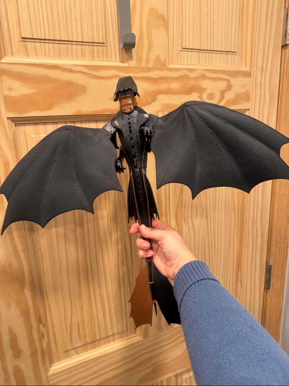 Black Bat Winged Gothic Doll Figurine - Picture 1 of 5